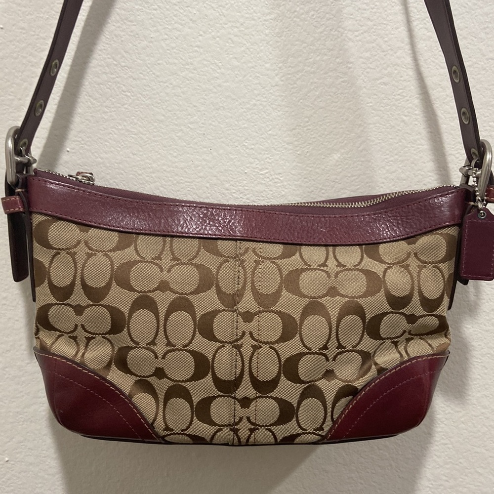 Coach Crossbody Purse Brown Monogram - Picture 5 of 10